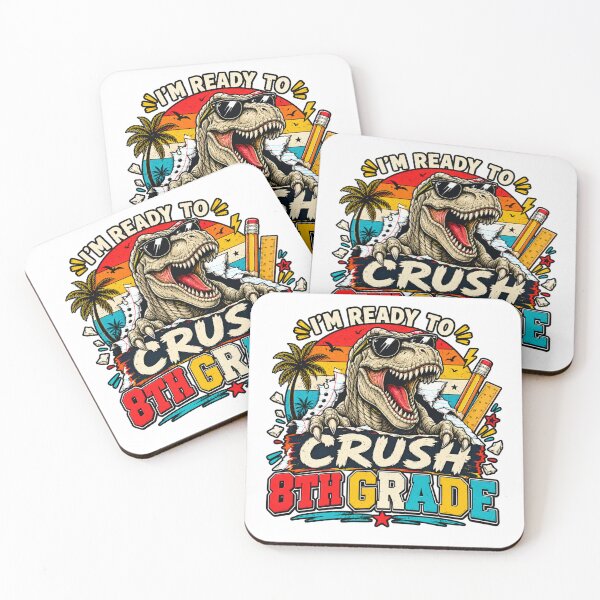 Item preview, I'm Ready to Crush 8th Grade Dinosaur Back to School designed and sold by WhooHoo-Art.