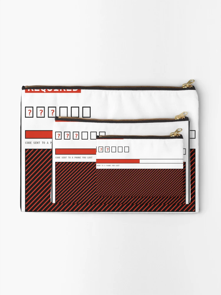 Thumbnail 2 of 4, Zipper Pouch, Two Factor Auth Required Sticker designed and sold by PlusScanner.