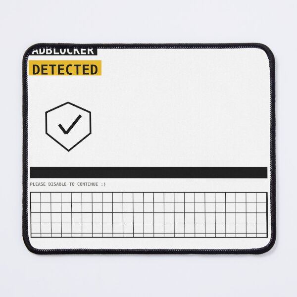 Item preview, Adblocker Detected Never Sticker designed and sold by PlusScanner.