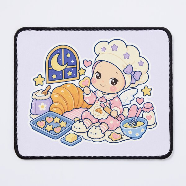 Item preview, Kawaii Baking Angel Baby Cute Baker designed and sold by ThePinkCovn.