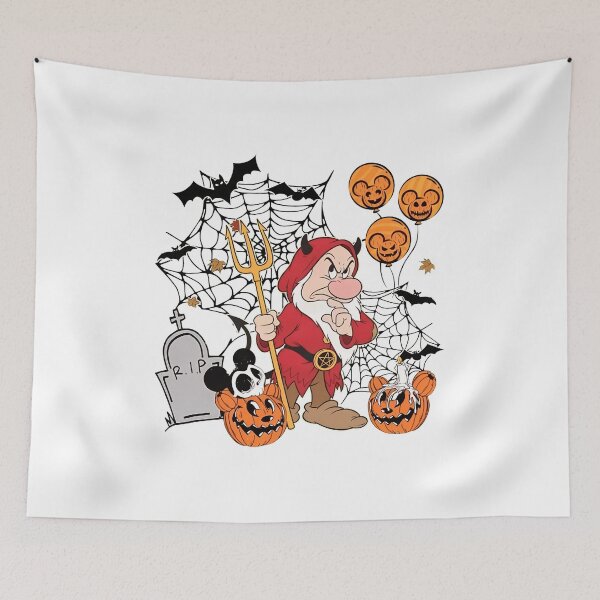 Item preview, Spooky Halloween Devil Gnome Pumpkin Party Illustration designed and sold by DonaldCur41428.