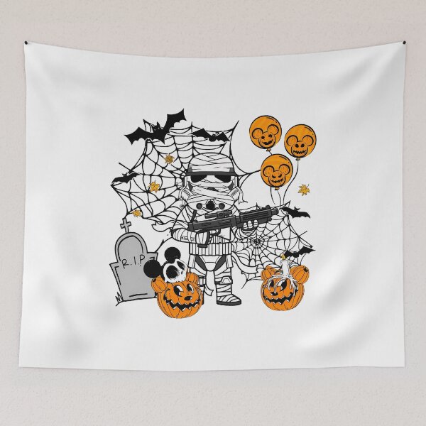 Item preview, Spooky Mummy Stormtrooper Halloween Pumpkin Artwork designed and sold by ErinPeter46320.