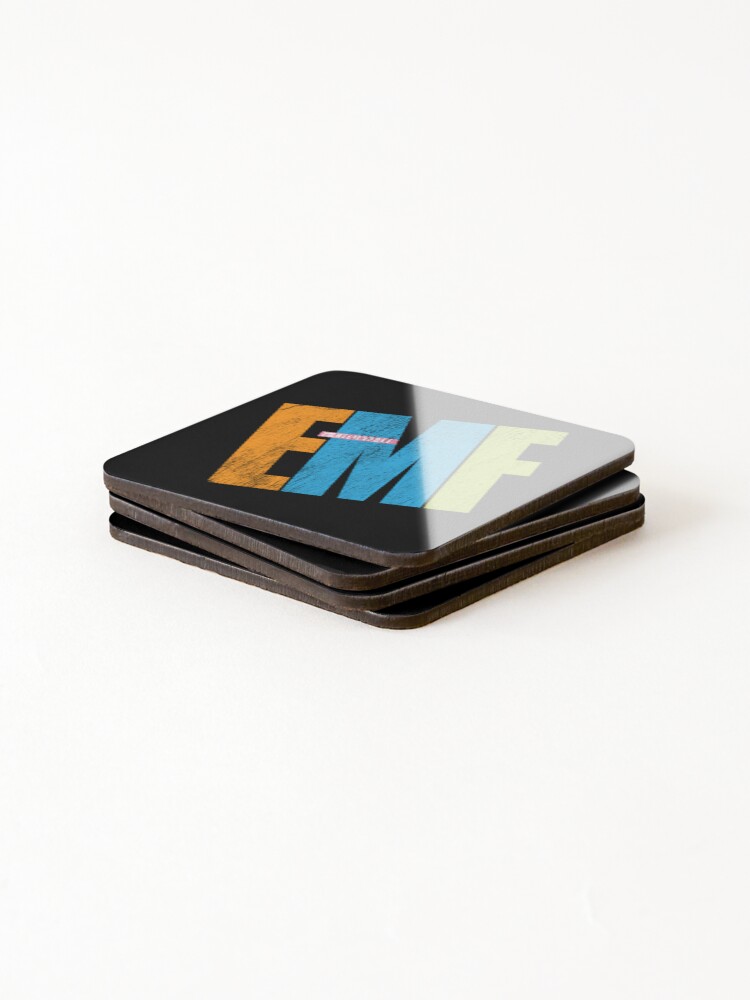 Thumbnail 4 of 5, Coasters (Set of 4), Diagonal Block Letters designed and sold by RunThere.