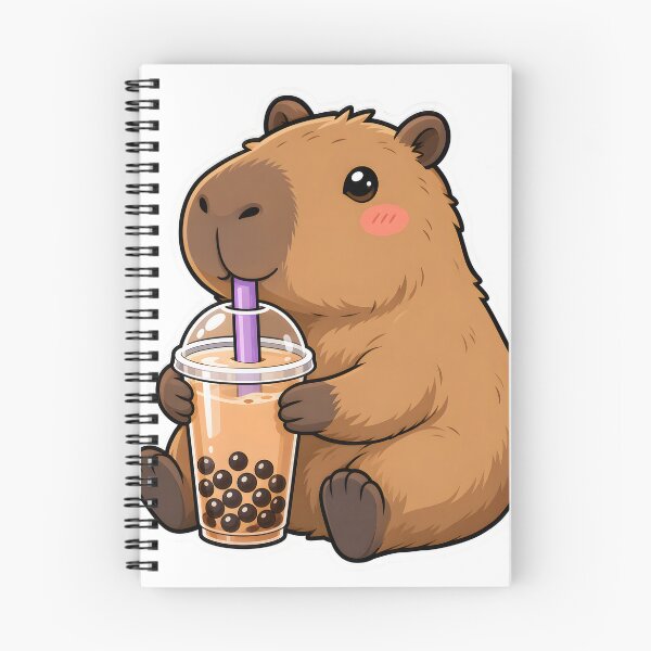 Item preview, Cute Capybara Drinking Bubble Tea designed and sold by PrintCraft884.