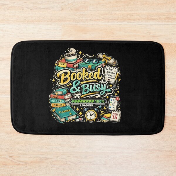 Item preview, Booked & Busy – Funny Productivity Coffee Book Lover Design designed and sold by RJACreative.