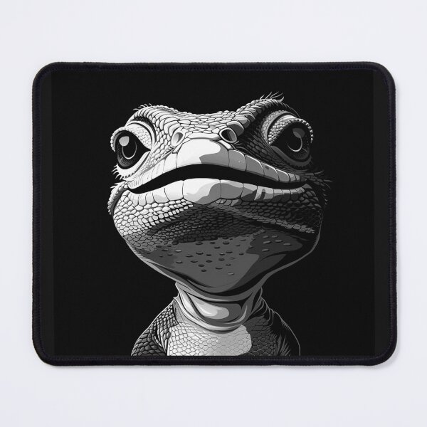 Item preview, Cute Lizard Portrait Big Eyed Reptile Art designed and sold by inkoutninja.