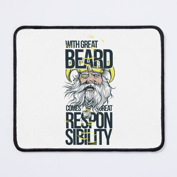 Item preview, Great Beard Great Responsibility Viking Design designed and sold by NovaCutCrafts.