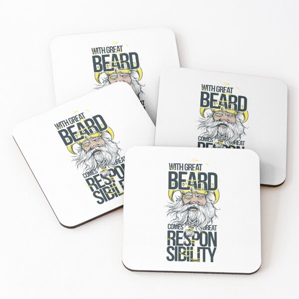 Item preview, Great Beard Great Responsibility Viking Design designed and sold by NovaCutCrafts.