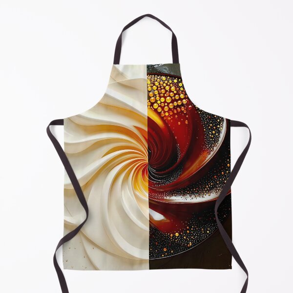 Item preview, Abstract Dual Spiral Design in Cream and Chocolate designed and sold by Vicky Brago-Mitchell®.