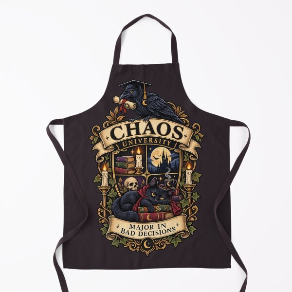 Item preview, Chaos University | Major in Bad Decisions | Dark Academia Gothic College Crest designed and sold by warlistop.