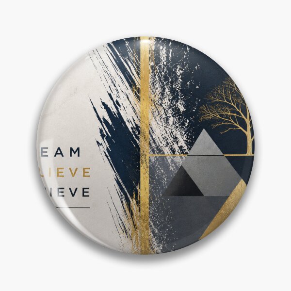 Item preview, Dream Believe Achieve – Elegant Gold & Navy Inspirational Art designed and sold by Punch-E415.
