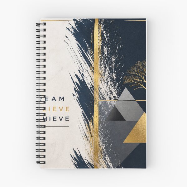 Item preview, Dream Believe Achieve – Elegant Gold & Navy Inspirational Art designed and sold by Punch-E415.