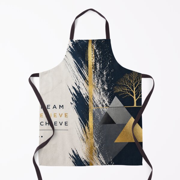Item preview, Dream Believe Achieve – Elegant Gold & Navy Inspirational Art designed and sold by Punch-E415.