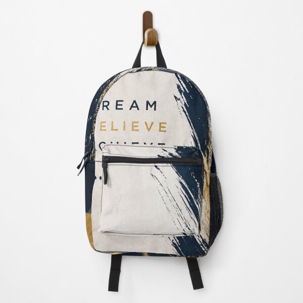 Item preview, Dream Believe Achieve – Elegant Gold & Navy Inspirational Art designed and sold by Punch-E415.