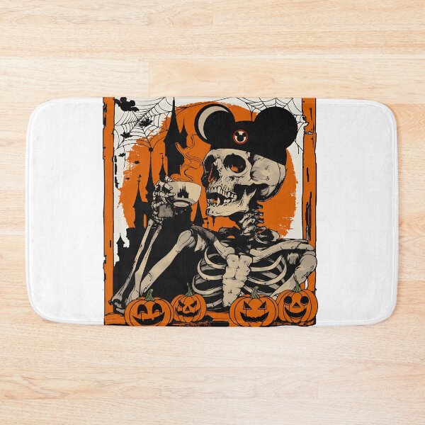 Item preview, Vintage Halloween Mouse Skull Skeleton Spooky Night Artwork designed and sold by NicoleBai12317.