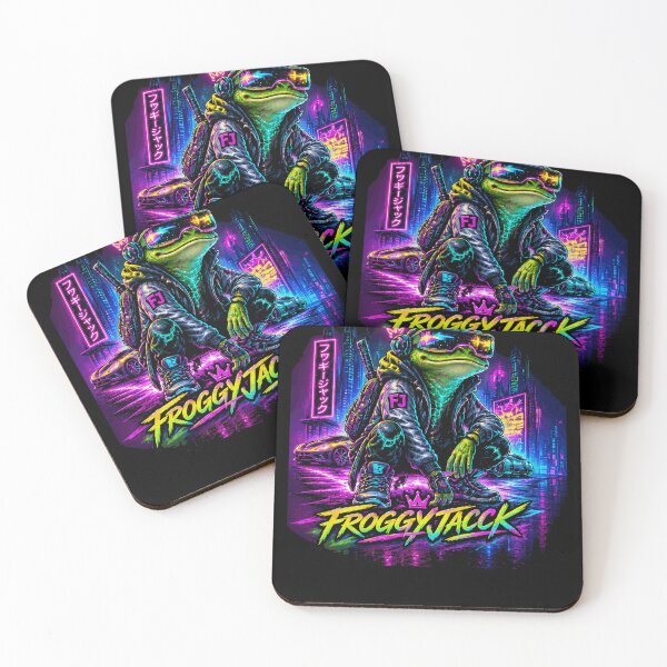 Item preview, FroggyJacck Lime Graffiti Frog Street Art.Black Edition Tokyo designed and sold by FroggyJacck.