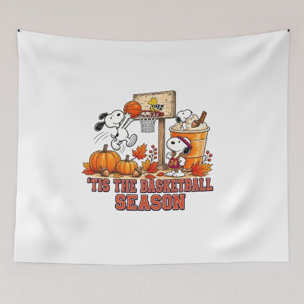 Item preview, Snoopy 'Tis The Basketball Season Fall Pumpkins Graphic designed and sold by Unique personality⭐⭐⭐⭐⭐.