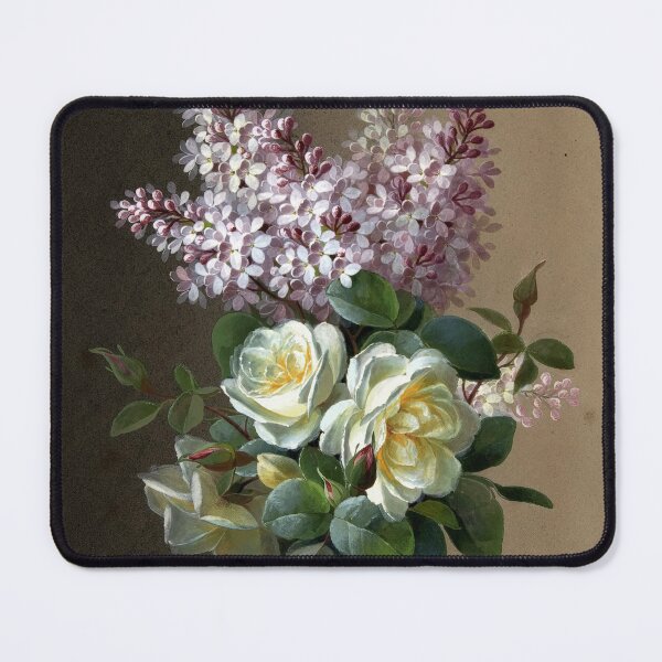 Item preview, French Purple Lilac White Rose Botanical Floral Art designed and sold by Terry Bain.