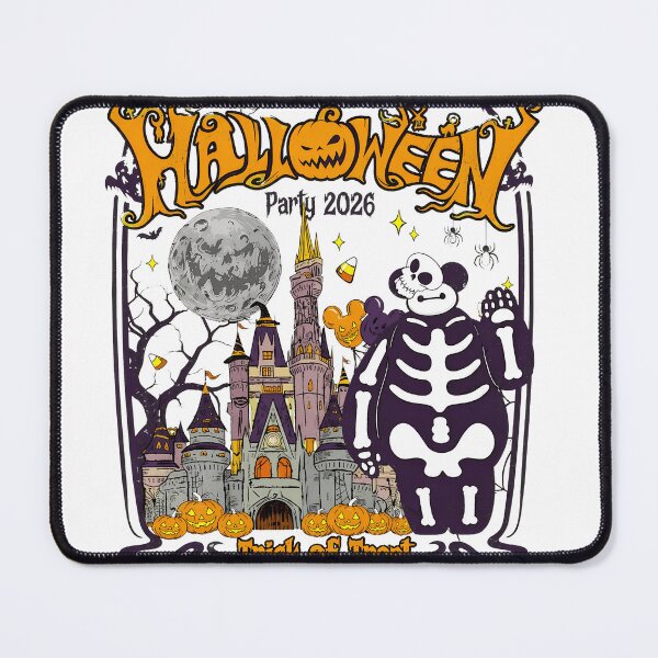 Item preview, Spooky Halloween Castle Skeleton Party Night Artwork designed and sold by Cassandra56957.
