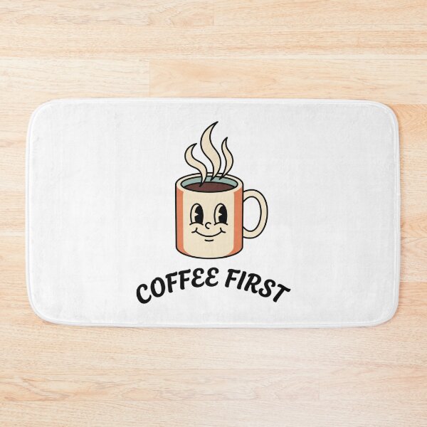 Item preview, Retro Coffee First Cute Mug designed and sold by larbimalki.