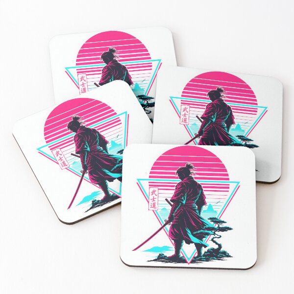 Item preview, Ronin Samurai Katana Synthwave Triangle designed and sold by PrintCraft884.