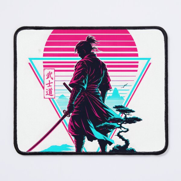 Item preview, Ronin Samurai Katana Synthwave Triangle designed and sold by PrintCraft884.