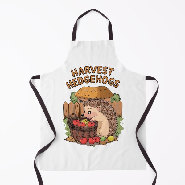 Item preview, Cute Harvest Hedgehog Autumn Apple Picking Cottagecore designed and sold by FestivityFinds.