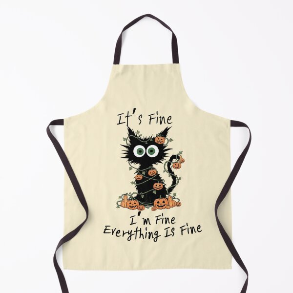 Item preview, Its Fine Im Fine Everything Is Fine Black Cat Halloween designed and sold by BreezifyDesignStudio.