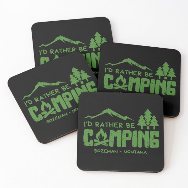 Artikelvorschau, Ich würde lieber in Bozeman, Montana, campen | Geschenk für Outdoor- und Wanderfreunde entworfen und verkauft von OmikronStore.