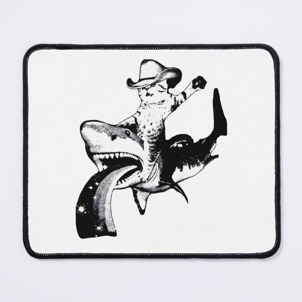 Item preview, Cowboy Cat Riding Shark designed and sold by Art_Redbel.