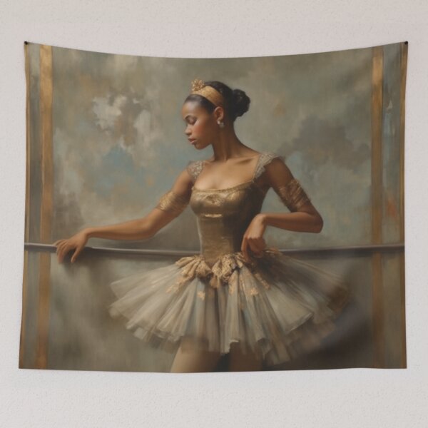 Item preview, Elegant Black Ballerina | Vintage Ballet Art designed and sold by GSizzle1.