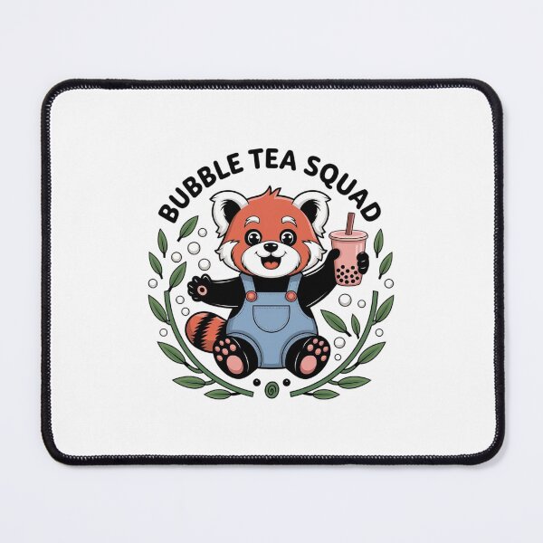 Item preview, Cute Red Panda Bubble Tea Squad Kawaii Boba Drinker designed and sold by FestivityFinds.