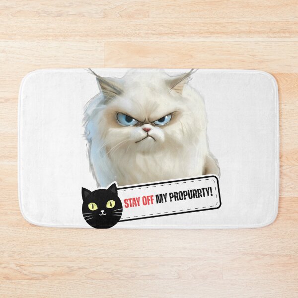 Item preview, Angry White Cat Stay Off My Propurrty Transparent designed and sold by Sitred123.