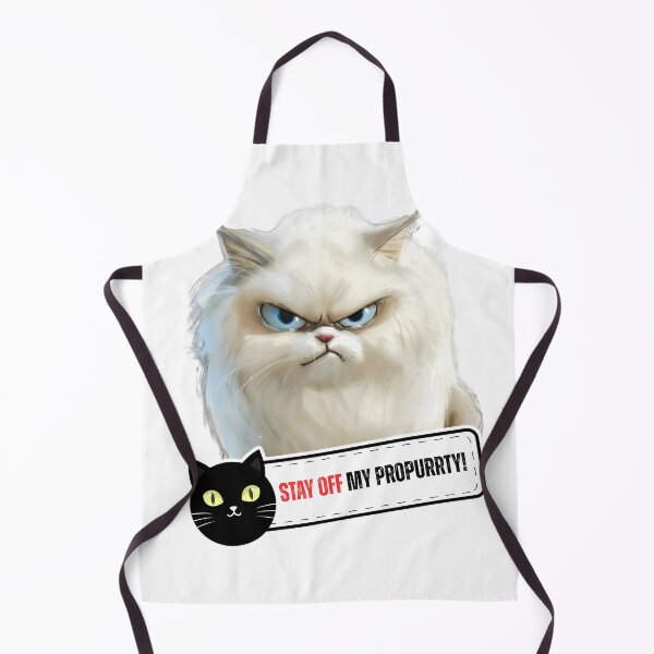 Item preview, Angry White Cat Stay Off My Propurrty Transparent designed and sold by Sitred123.