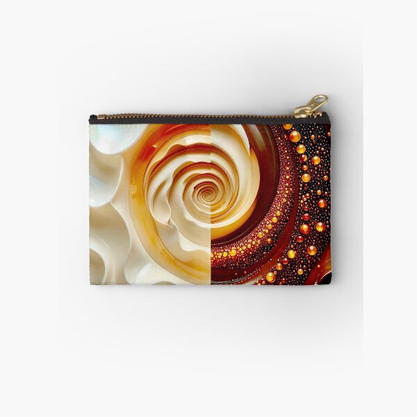 Item preview, Duality of Waves and Bubbles in Cream and Chocolate designed and sold by Vicky Brago-Mitchell®.