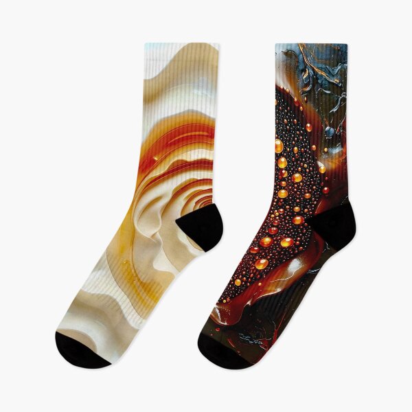 Item preview, Duality of Waves and Bubbles in Cream and Chocolate designed and sold by Vicky Brago-Mitchell®.