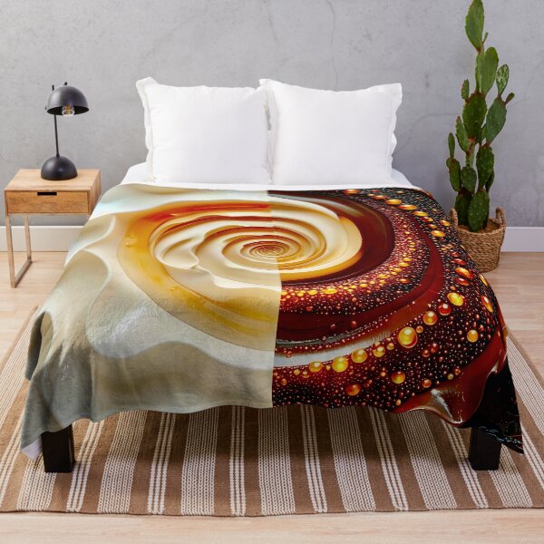 Item preview, Duality of Waves and Bubbles in Cream and Chocolate designed and sold by Vicky Brago-Mitchell®.