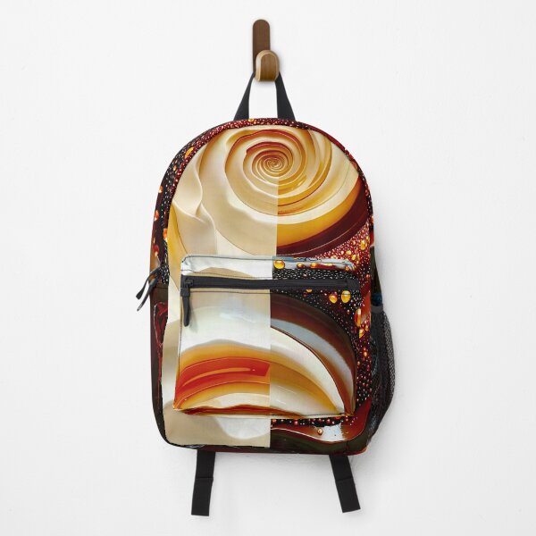 Item preview, Duality of Waves and Bubbles in Cream and Chocolate designed and sold by Vicky Brago-Mitchell®.