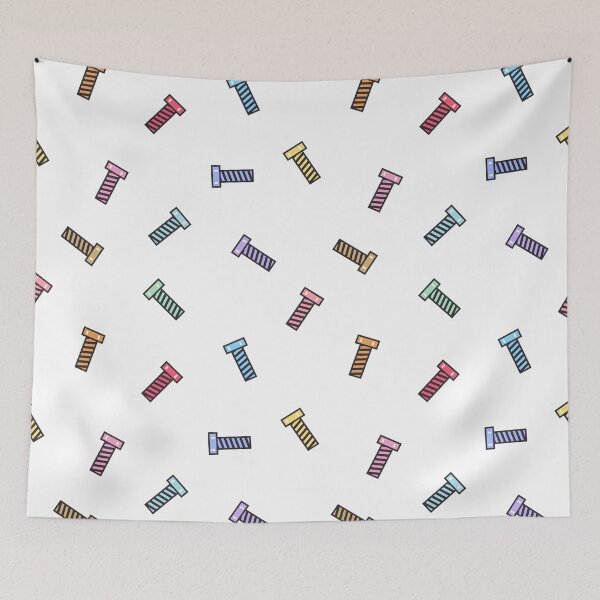 Item preview, Colorful Fastening Nut Pattern on Black Background designed and sold by MathuraPresent.