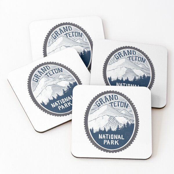 Item preview, Vintage label of Grand Teton National Park designed and sold by John Morris Illustration.