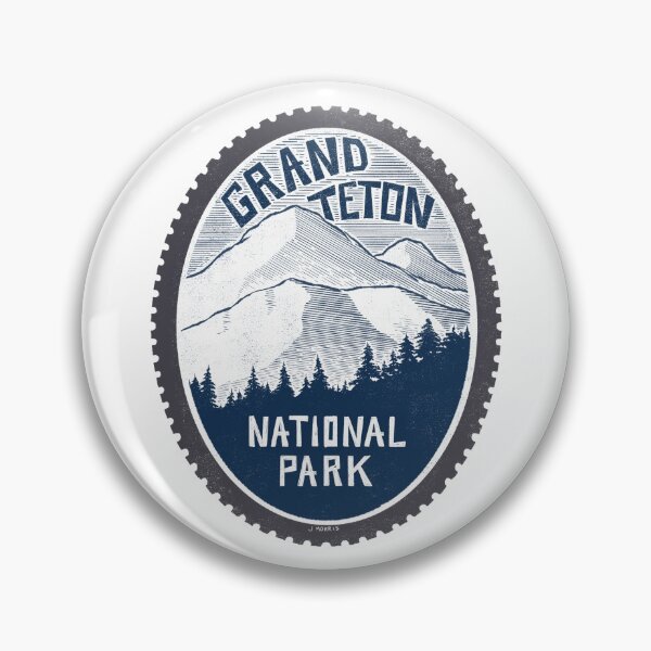 Item preview, Vintage label of Grand Teton National Park designed and sold by John Morris Illustration.