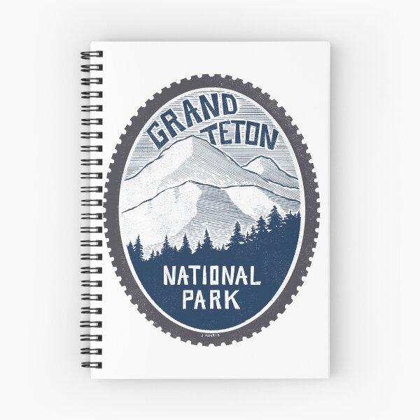 Item preview, Vintage label of Grand Teton National Park designed and sold by John Morris Illustration.