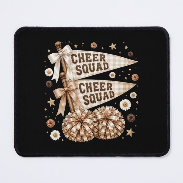 Item preview, Vintage Neutral Cheer Squad Gingham Pennant Pom Poms designed and sold by FestivityFinds.