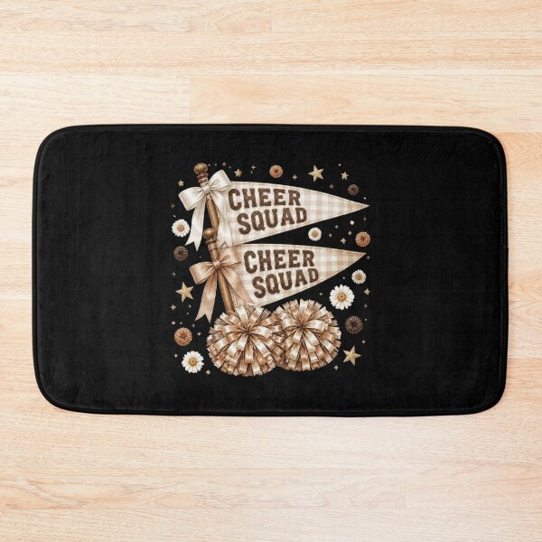 Item preview, Vintage Neutral Cheer Squad Gingham Pennant Pom Poms designed and sold by FestivityFinds.