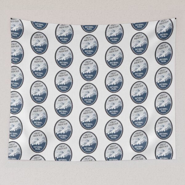 Item preview, Vintage label of Rocky Mountain National Park designed and sold by John Morris Illustration.