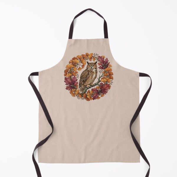 Item preview, Autumn Vibes Great Horned Owl Wreath Bird Design designed and sold by BirdsnStuff.