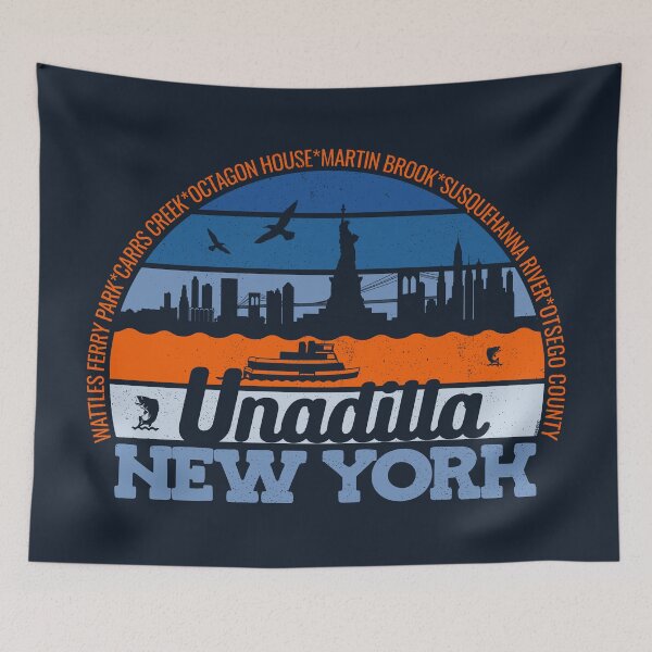 Item preview, Unadilla New York Sunset Retro Vintage Local Pride Logo designed and sold by CRHPOD20.