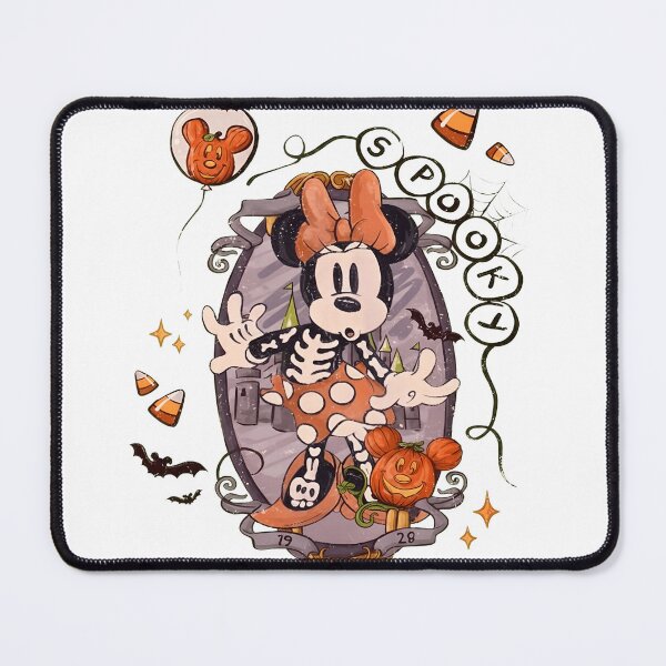 Item preview, Spooky Skeleton Mouse Witch Halloween Pumpkin Retro Illustration designed and sold by AndreaMar78112.