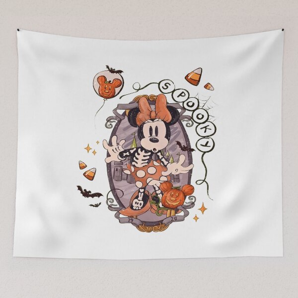 Item preview, Spooky Skeleton Mouse Witch Halloween Pumpkin Retro Illustration designed and sold by AndreaMar78112.