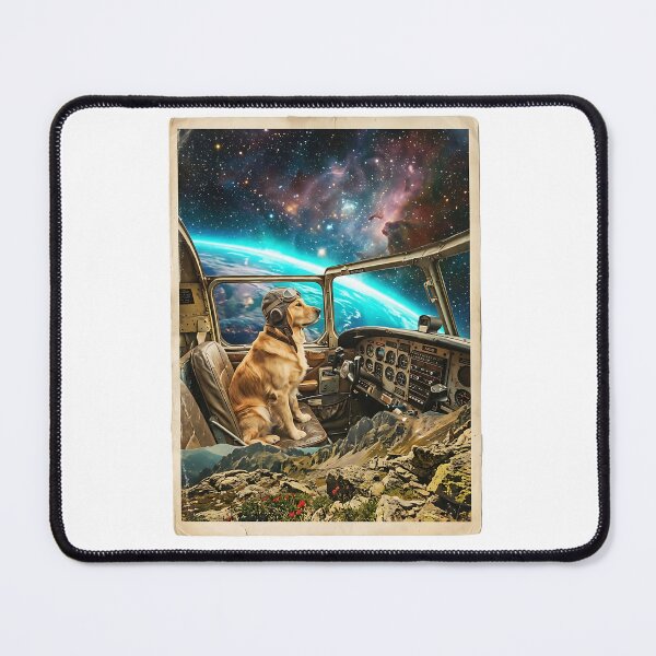 Item preview, Cosmic Aviator Golden Retriever designed and sold by PictoVibe.